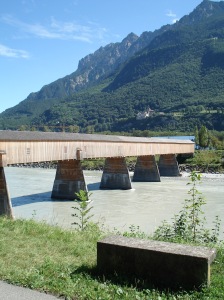 Alte Rheinbrücke bei Vaduz (Liechtenstein)